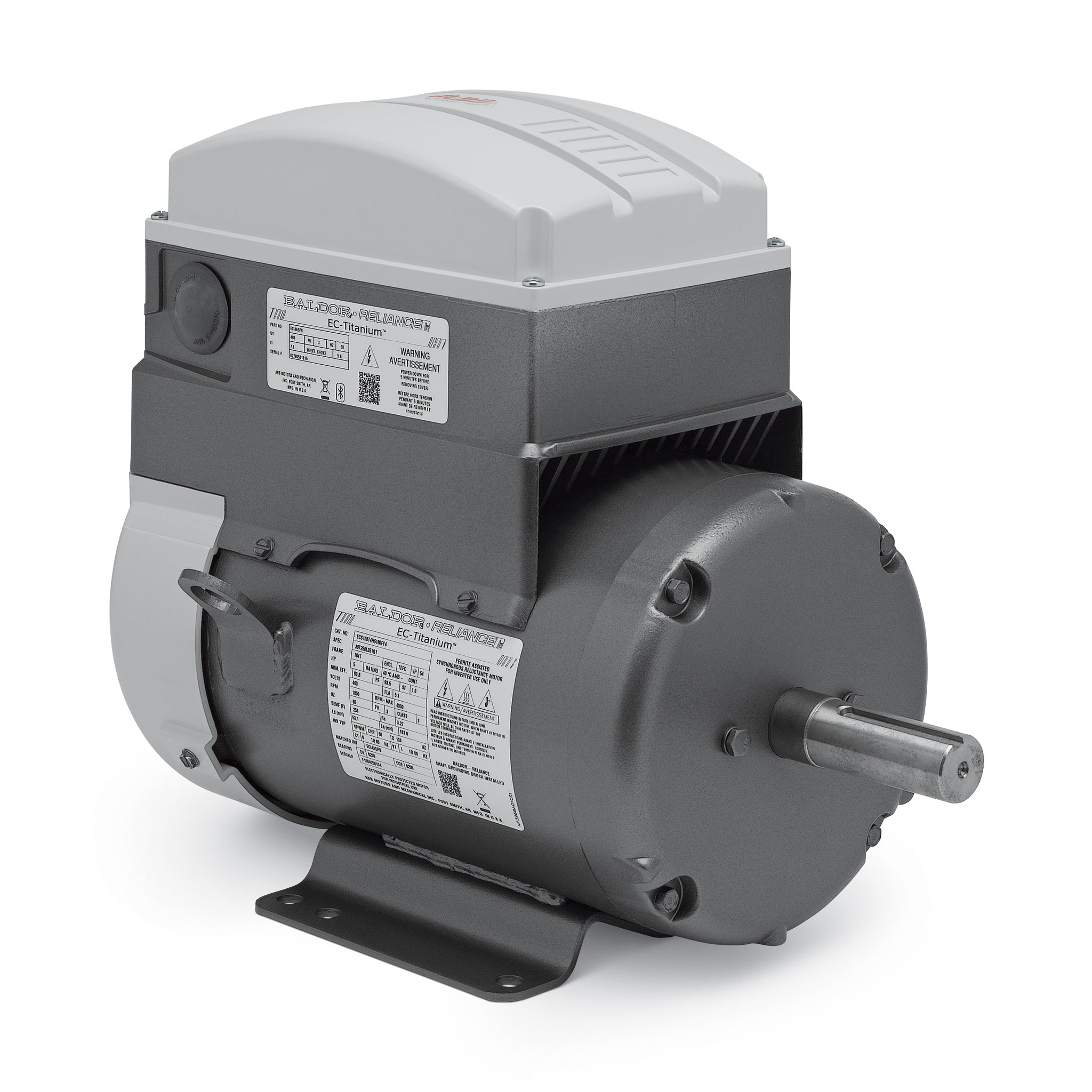 Baldor ECS100T2H2DF4 - 2HP, 1800RPM, 3PH, 60HZ, 145T, 3524B, TEFC, F1 - EC Titanium Motors