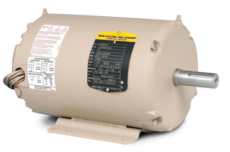 Baldor AFM3529 - 1HP, 3450RPM, 3PH, 60HZ, 56Z, 3416M, TEAO, F1 - Application Specific Motors