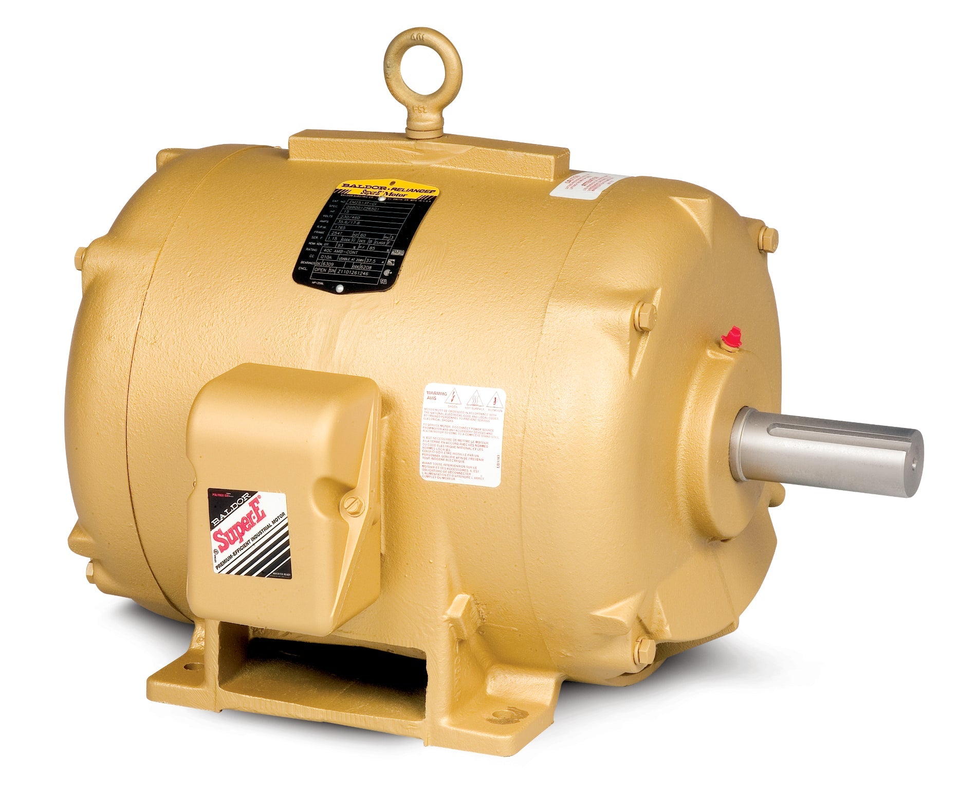 Baldor EM2531T-CI - 25HP, 1775RPM, 3PH, 60HZ, 286T, 1050M, OPEN, F1 - Three Phase Open