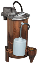 Liberty 281HV, Effluent Pump w/ Wide-Angle Float Switch .5 HP, 208-230v, 1 Phase,  Automatic, 10 Ft. Cord, 1-1/2 Inch Discharge