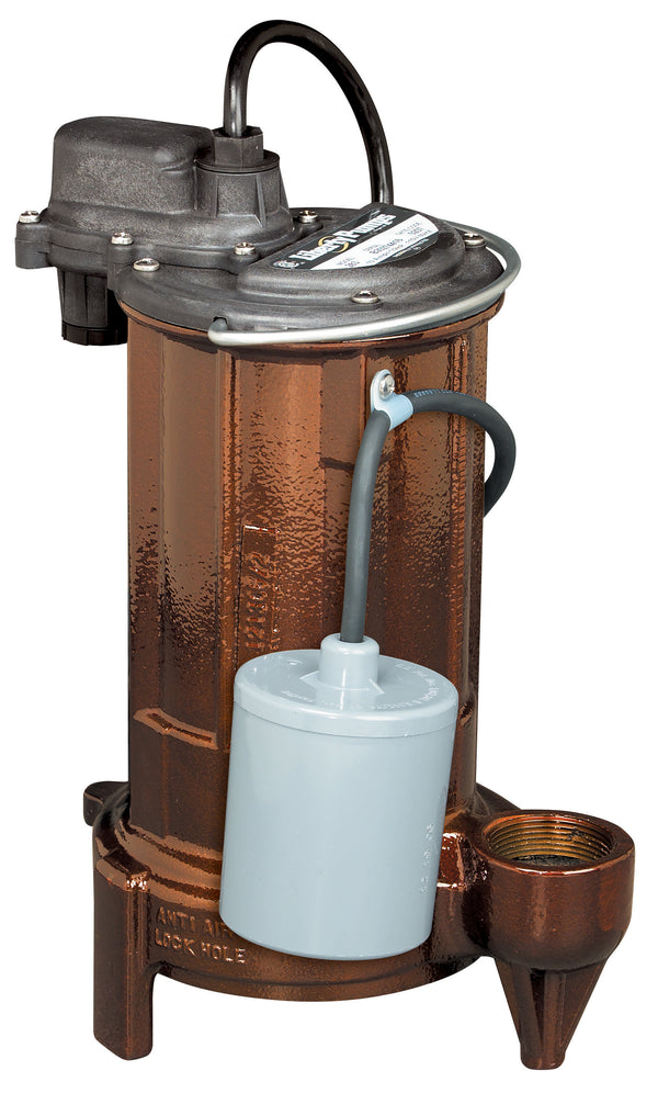 Liberty 281HV, Effluent Pump w/ Wide-Angle Float Switch .5 HP, 208-230v, 1 Phase,  Automatic, 10 Ft. Cord, 1-1/2 Inch Discharge