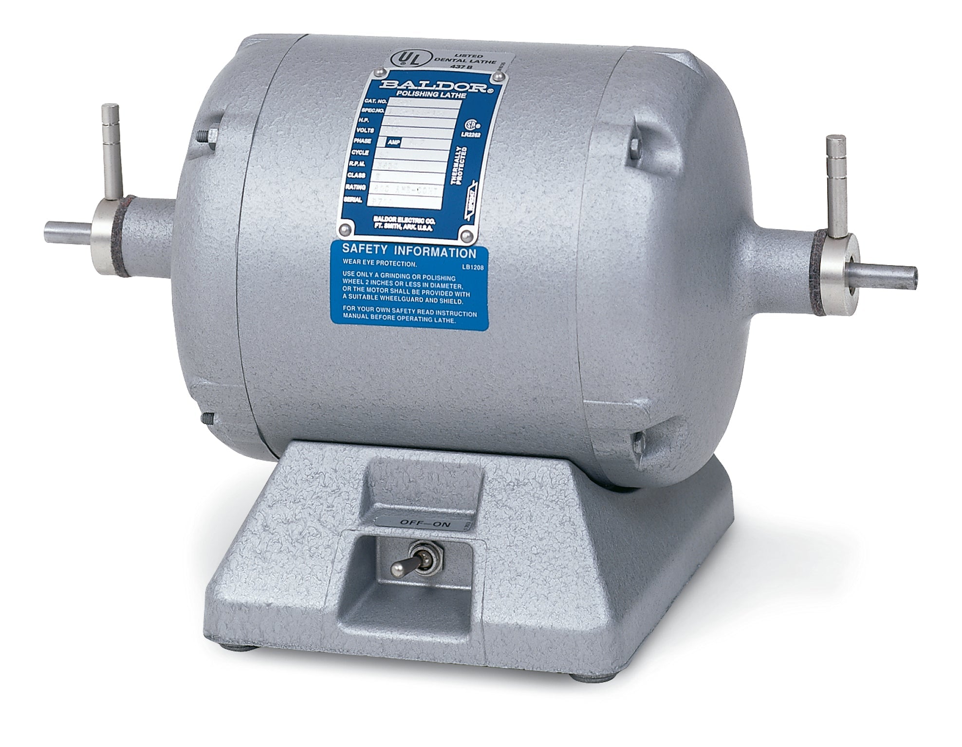 Baldor 353T - .25/.06HP, 3450/1725RPM, 1PH, 60HZ, 3520Q - Polishing Lathes
