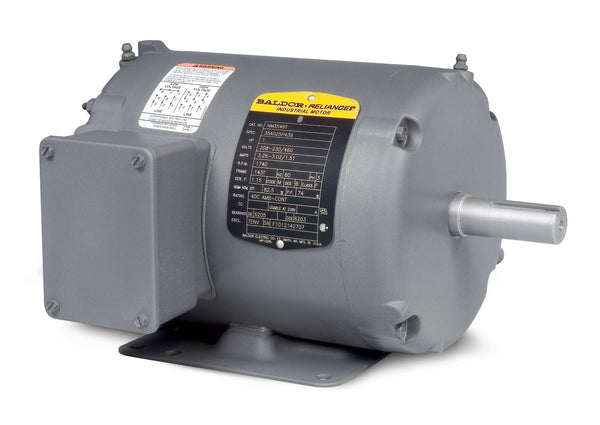 Baldor AOM3702T - 2HP, 855RPM, 3PH, 60HZ, 213T, 3724M, TEAO, F1, N - Yoke/Pedestal Fan Motors
