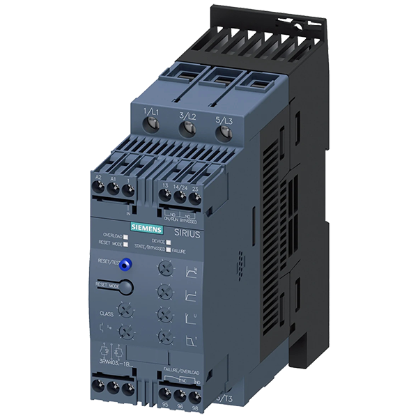 3RW40 Series Soft Starter, Two-phase, 10HP-200V, 15HP-230V, 30HP-460V, 42 FLA