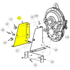 AMT Pumps Gearbox Mount Bracket - Left Handed (3370-101-00)