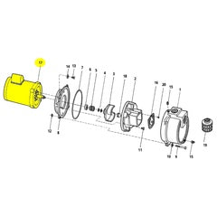 AMT Pump Repair Part 3HP 1PH TEFC 208-230/220 VAC (1626-306-00)