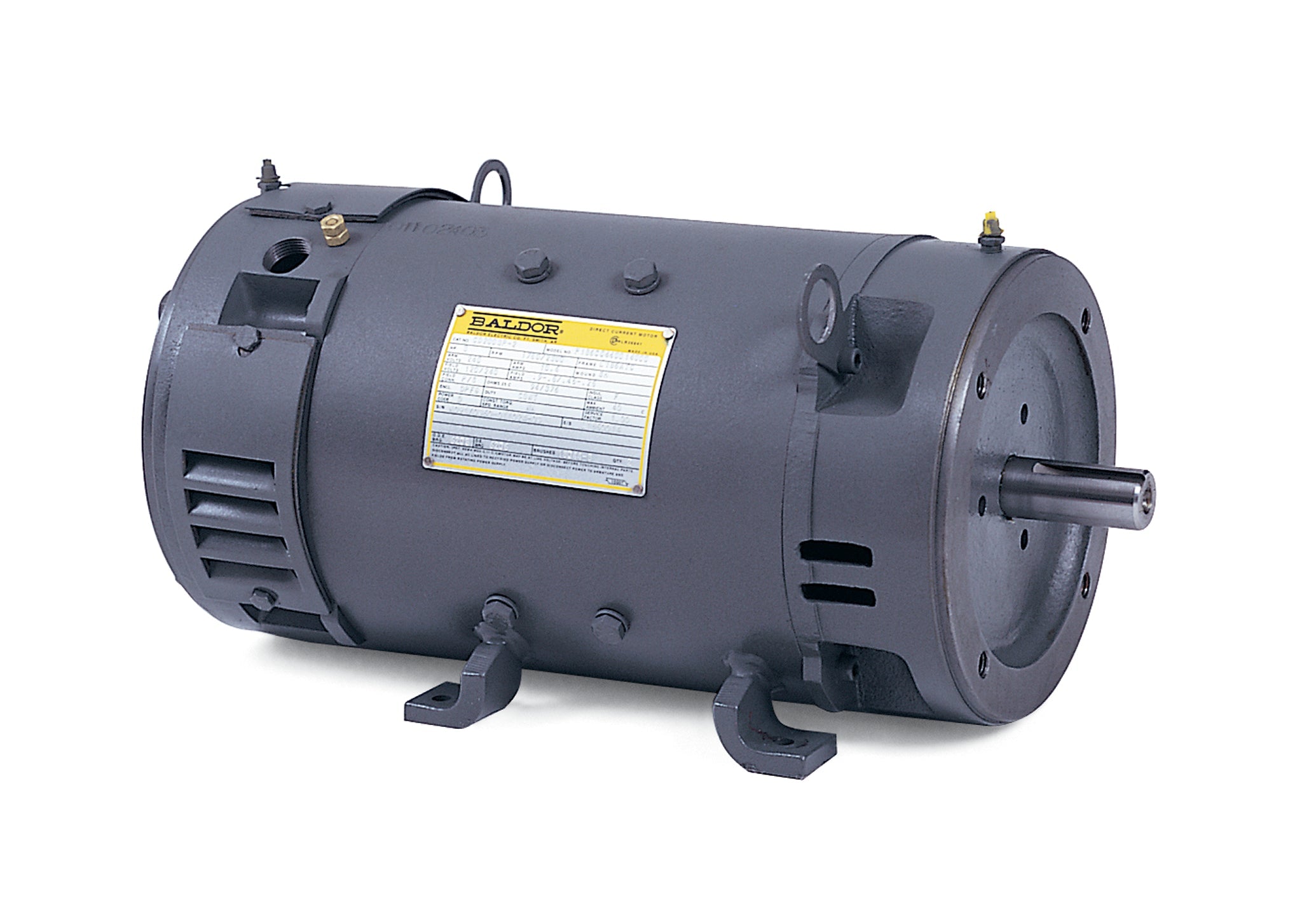 Baldor CD2005P-2 - 5HP, 1750/2300RPM, DC, L186ATC, DPFG, TOD - Round Frame Motors