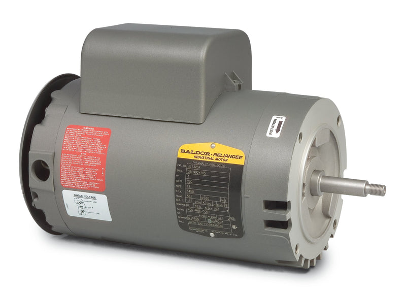 Baldor JL1323A - 3HP, 3450RPM, 1PH, 60HZ, 56J, 3535LC, OPEN, F1 - 56J Jet Pump Motors
