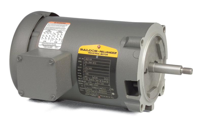 Baldor JM3155 - 2HP, 3450RPM, 3PH, 60HZ, 56J, 3430M, OPEN, F1 - 56J Jet Pump Motors