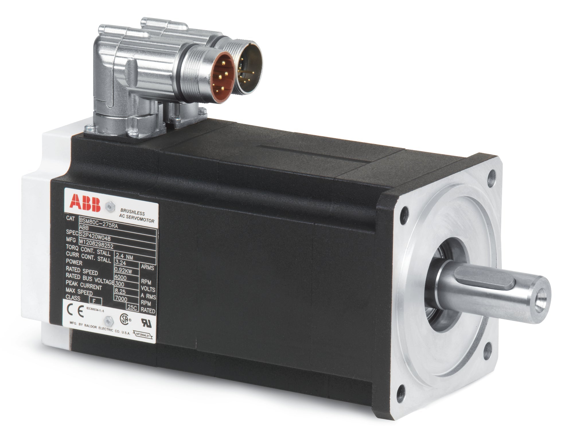 Baldor BSM80C-150AA - BSM80C-150AA T'STAT,  RESOLVE - AC Brushless Servo C-Series Motors