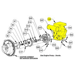 AMT Pump Repair Part HONDA GX660RTXA2 Engine & Muffler Subgrp (1639-010-90)