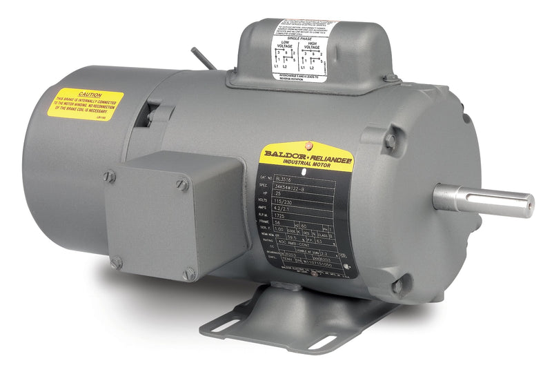 Baldor BL3516 - .25HP, 1725RPM, 1PH, 60HZ, 56, BRAKE, 3414L - Short-Series Brake Motors