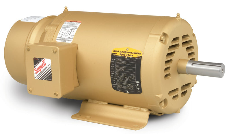 Baldor EBM3248T - 5HP, 1750RPM, 3PH, 60HZ, 184T, 3640M, OPEN, F1 - Short-Series Brake Motors
