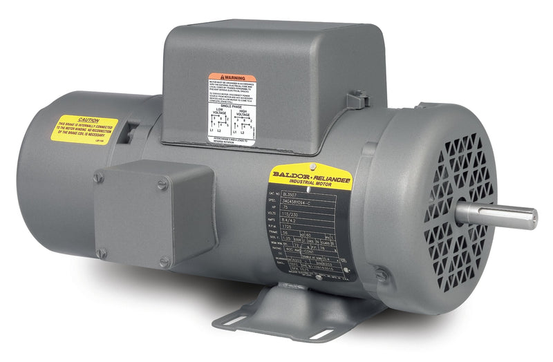 Baldor BL3507 - .75HP, 1725RPM, 1PH, 60HZ, 56, BRAKE, 3428LC - Short-Series Brake Motors