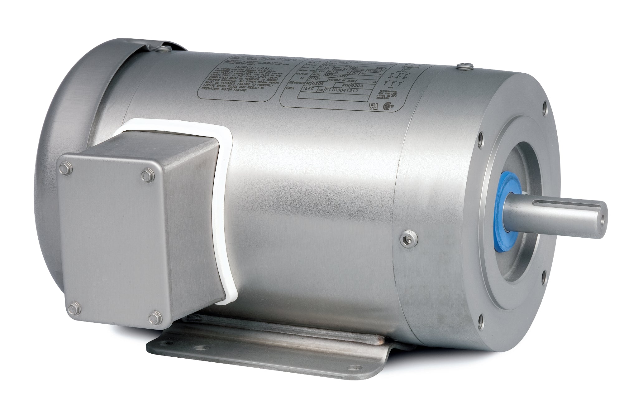 Baldor CESSWDM3545 - 1HP, 3450RPM, 3PH, 60HZ, 56C, 3520M, TENV, F1, N - Stainless Steel Motors