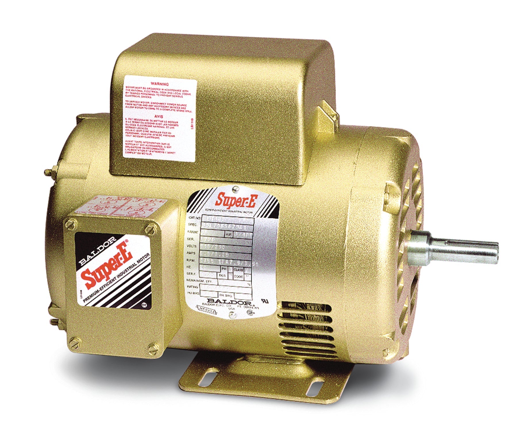 Baldor EL1405T - 2HP, 1740RPM, 1PH, 60HZ, 182T, 3623LC, OPSB, F1 - Single Phase Open