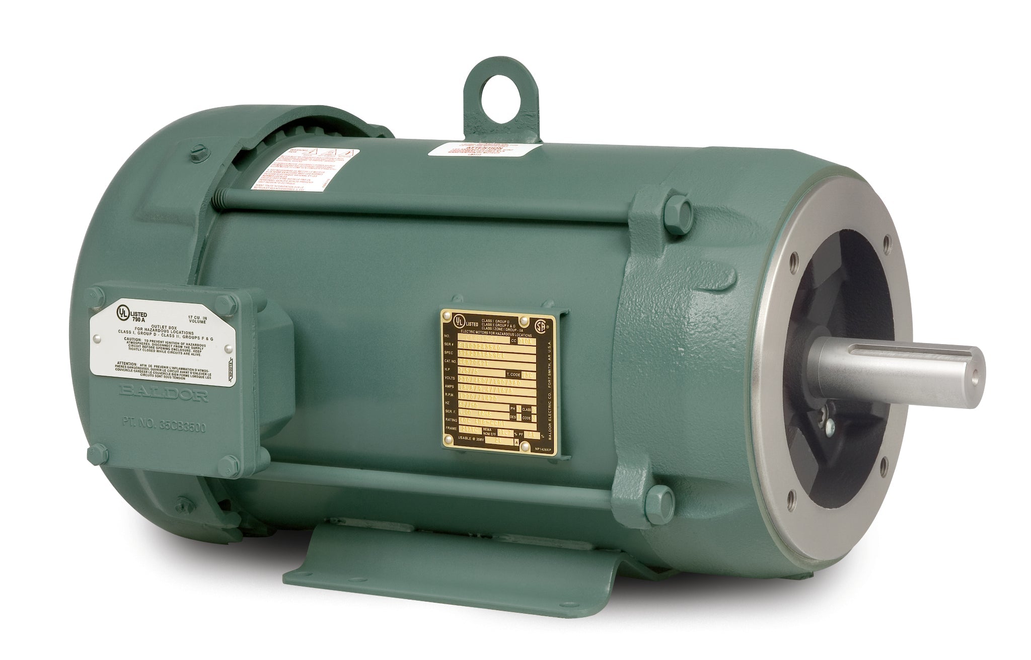 Baldor CEM7068T-I - 75//60HP, 1780//1480RPM, 3PH, 60//50HZ, 365T - Explosion Proof Drill Rig Duty Motors