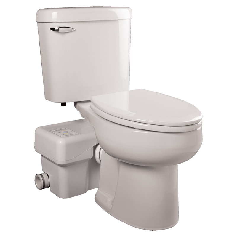 Liberty ASCENTII-ESW, Complete Macerating Toilet System, Elongated, 1/2 HP, 115V