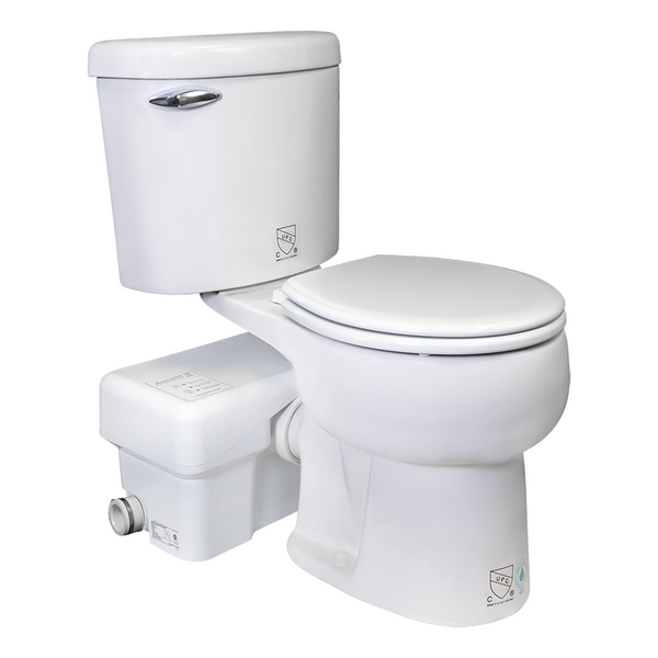 Liberty ASCENTII-RSW, Complete Macerating Toilet System, Round, 1/2 HP, 115V
