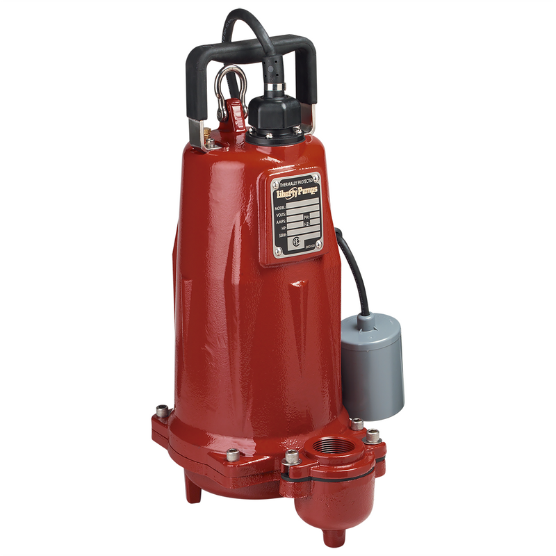 Liberty FL152A-2, Series FL150, Submersible Effluent Pump w/ Wide-Angle Piggyback Float Switch 1.5 HP, 208/230 Volts, 1 Phase, Automatic, 25 ft Cord, 2 Inch Discharge