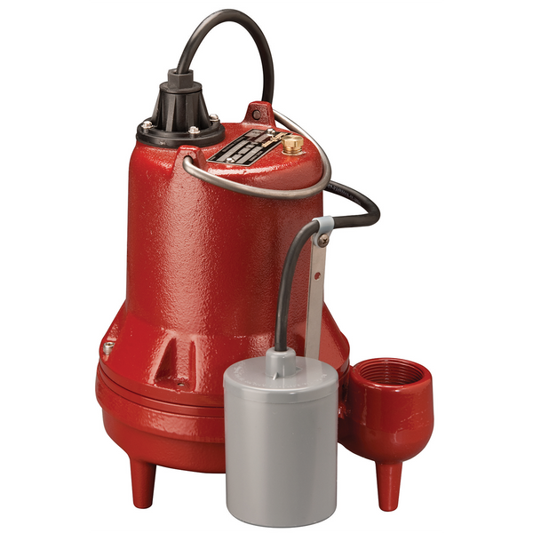 Liberty FL32A-2, Submersible Effluent Pump w/ Wide-Angle Piggyback Float Switch .33 HP, 208-230v, 1 Phase,  Automatic, 25 Ft. Cord, 1-1/2 Inch Discharge