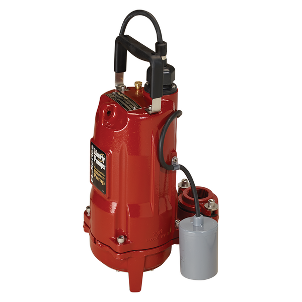 Liberty FL72A, Submersible Effluent Pump, 3/4 HP, 208-230 Volts, 1 Phase, 2" NPT Discharge With 1-1/2" NPT Flange, 100 GPM Maximum, 76 ft Maximum Head, Automatic, W/ Wide Angle Piggyback Float, 10 ft Cord