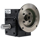Cast Iron Worm Gear Reducer, Box Size 237, 15:1 Ratio, Flange Input, Left Hand Output, 56C Frame