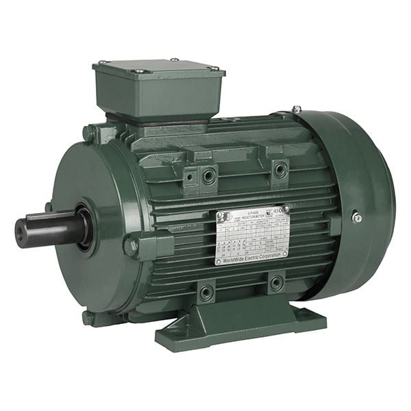 IEC Aluminum Frame Motor, 2HP, 3600 RPM, 230/460V, 90S Frame, Multi-Mount Frame Design