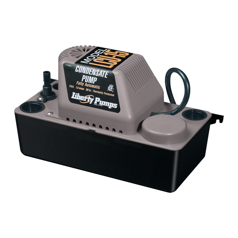 Liberty LCU220S, Automatic Condensate Removal Pump w/ Safety Switch, 1/30 HP, 230v, 100 GPH, 6 ft Cord