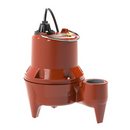 Liberty LE41M-2, LE40 Series, Manual Submersible Sewage Pump, 4/10 HP, 115 Volts, 1 Phase, 2" FNPT Discharge, 142 GPM Max, 21 ft Max Head, 25 ft Cord