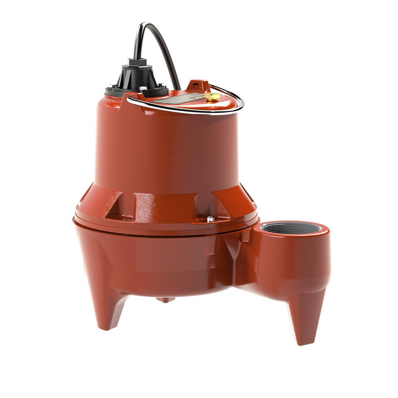 Liberty LE41M, LE40 Series, Manual Submersible Sewage Pump, 4/10 HP, 115 Volts, 1 Phase, 2" FNPT Discharge, 142 GPM Max, 21 ft Max Head, 10 ft Cord