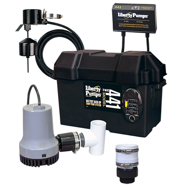 Liberty 441, Model 441 Battery Back-Up Sump Pump System w/ alarm, 12v