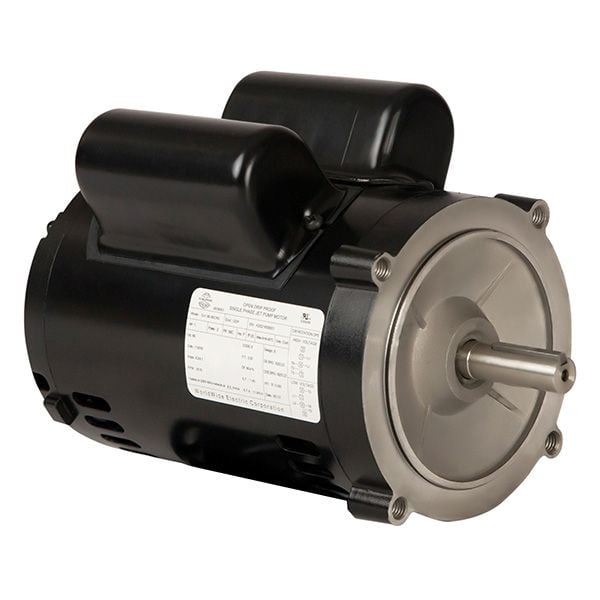 Jet Pump Motor, ODP Enclosure, 0.5 HP, 3600 RPM, 115/230V, 56J Frame, C-Face Round Body (Footless)