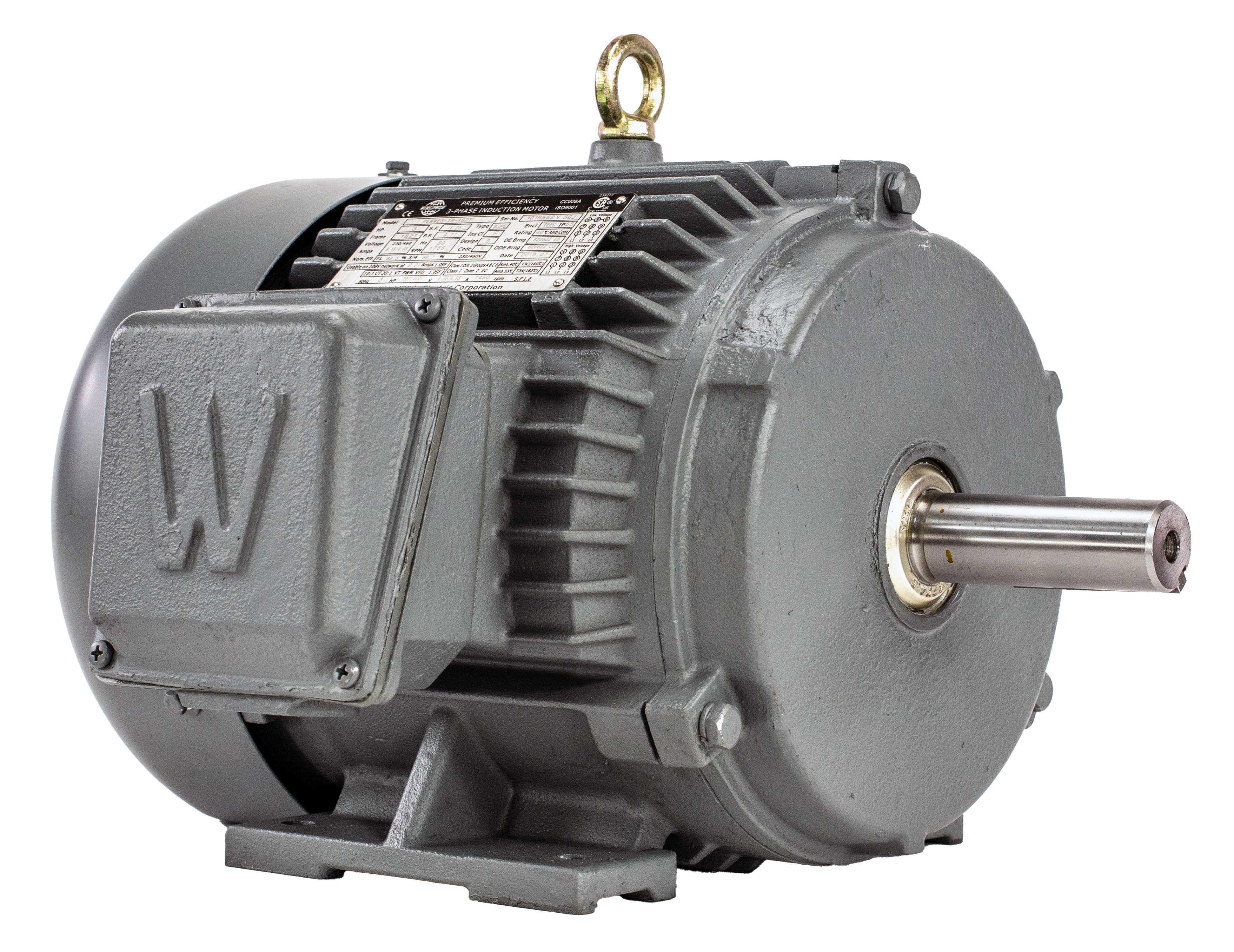 Grain Dryer / Centrifugal Fan Motor, 25 HP, 1800 RPM, 230/460V, 284TZ Frame, Rigid Base