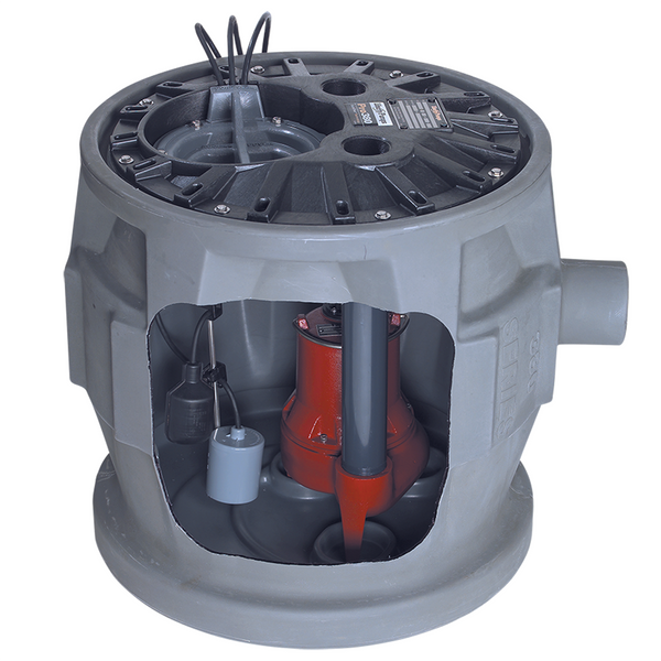 Liberty P382XPRG101, ProVore 380 Series, Residential Simplex Grinder Basin Package, With PRG101M Pump, (24" x24") Basin, 1 HP, 115 Volts, 1 Phase, 10 ft Cord, 2" Discharge