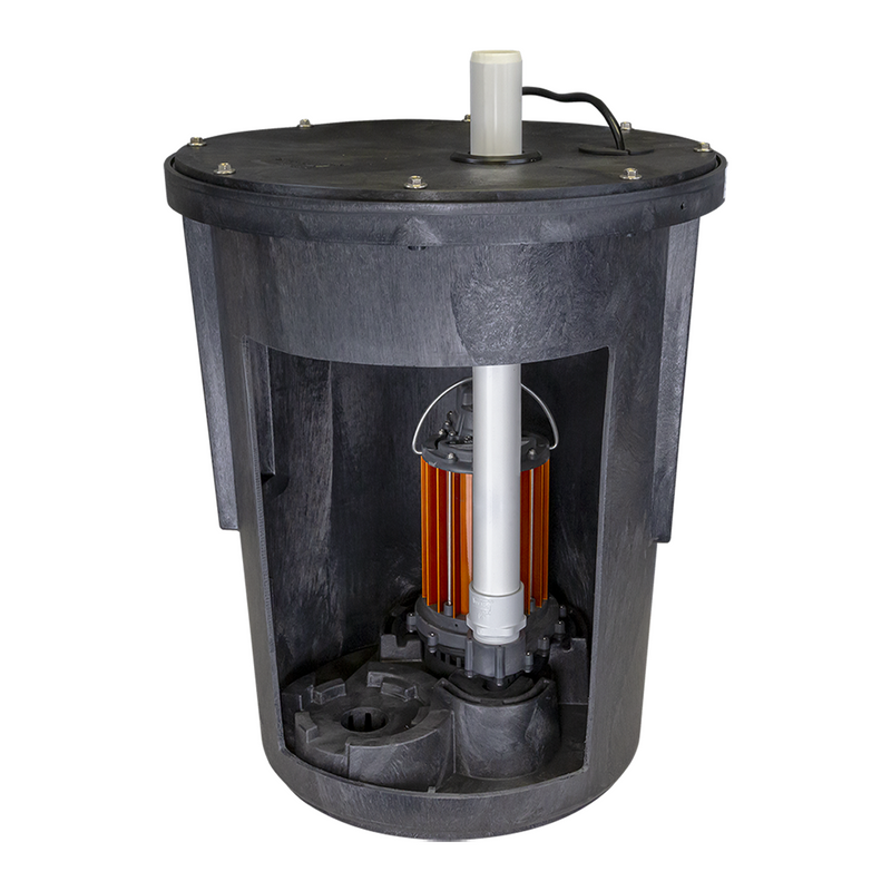 Liberty SPAC-457, Model 457, 1/2 HP, 115 Volt, Assembled Sump Kit, 18" x 22" Basin With Cover, 10 ft Cord