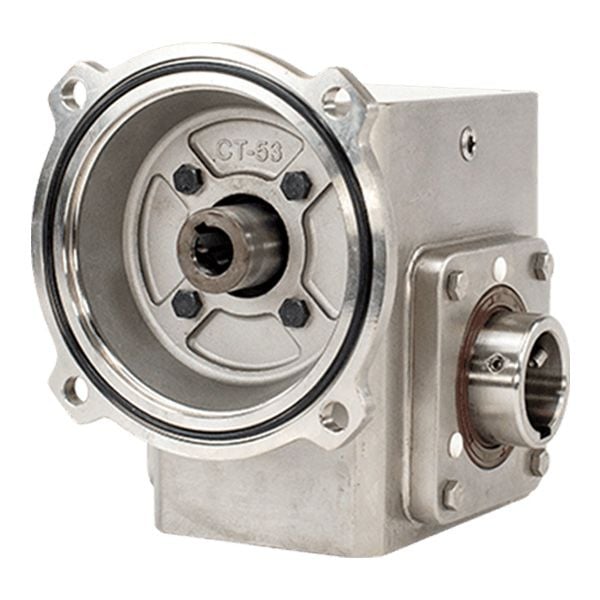 Stainless Steel Worm Gear Reducer, Box Size 206, 10:1 Ratio, 56C Frame