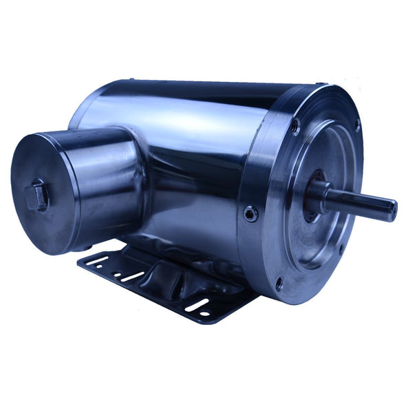 Premium Efficient Stainless Steel Motor, Totally Enclosed Non-Ventilated, 2HP, 1800 RPM, 230/460V, 145TC Frame, C-Face with Feet