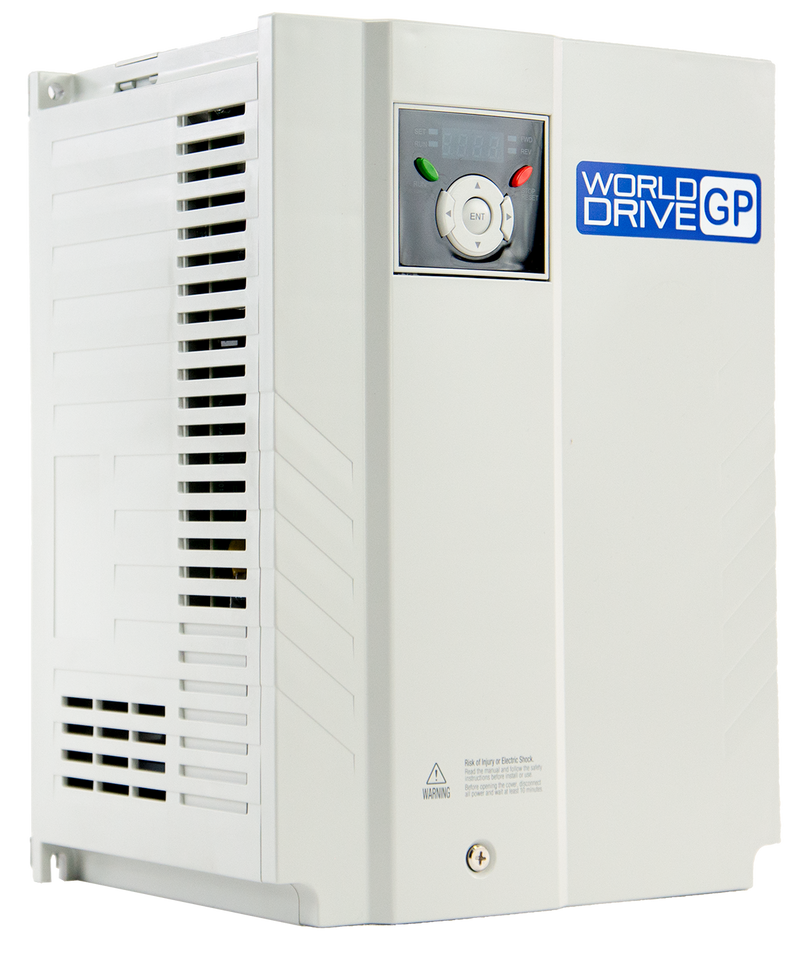 WorldDrive GP VFD, 230V, Three-Phase In / Three-Phase Out, 3 HP, 11 Amps CT