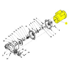 AMT Pump Repair Part 1/2HP TEFC 115/230V 1PH 56C Motor (1626-M29-00)