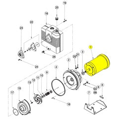 Barnes Motor 3HP, 3500, TRI-V, ODP (027455)