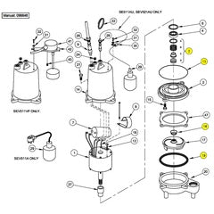Barnes Seal Kit for .4HP & .5HP Submersible Sewage Ejector Pump (085202)