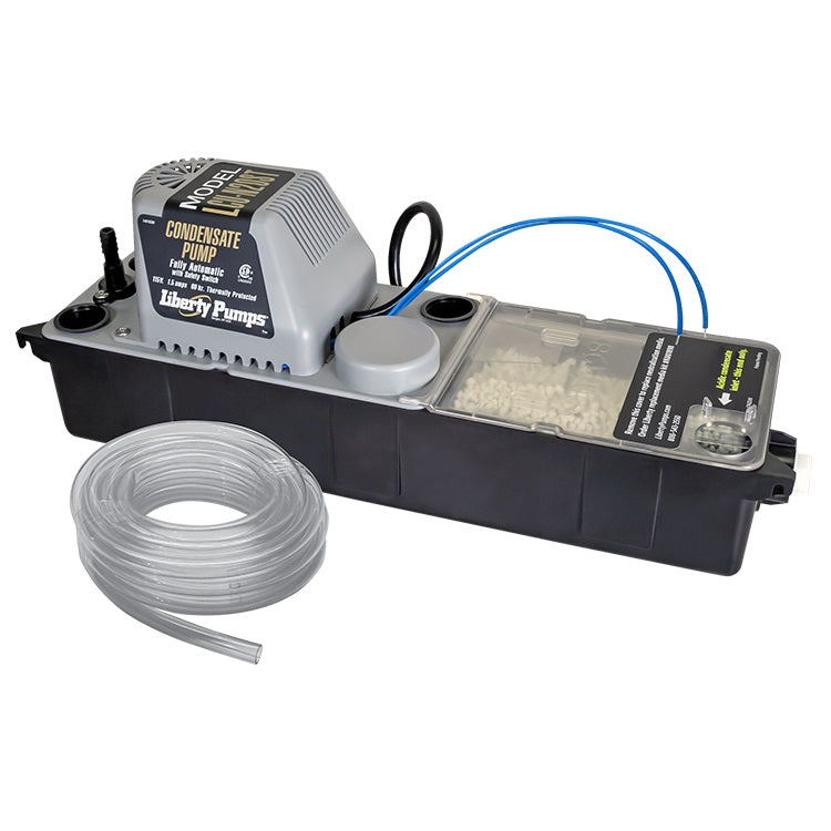 Liberty LCU-N20ST, Neutralizing condensate Pump with Safety Switch and 20 ft Tubing, 1/30 HP, 115 Volts, 1.5 Amps, 110 GPH Max, 20 ft Max Head, 6 ft Cord