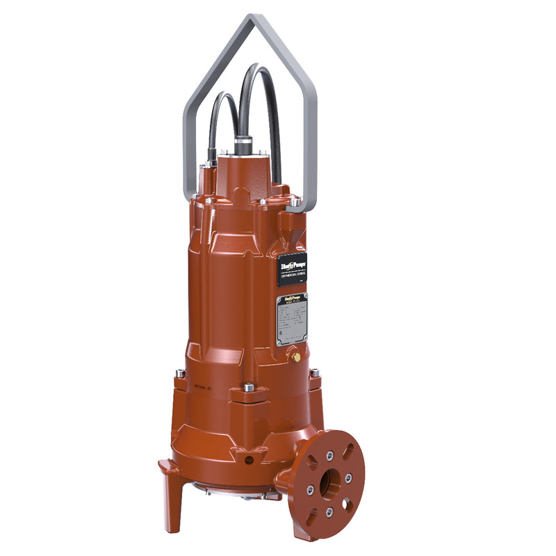 Liberty LSGH503M-3, LSG500 Series, Manual Submersible Grinder Pump, 5 HP, 200/230 Volts, 3 Phase, 20/18.2 Amps, 2", 2-1/2" & 3" Horizontal Flange Discharge, 117 GPM Max, 130 ft Max Head, 35 ft Cord