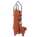 Liberty LSS202V-3, LSS200 Series, Manual Submersible Sewage Pump, 2 HP, 200/230 Volts, 1 Phase, 13.7 Amps, 3" NPT Vertical Flanged Discharge, Open 2-Vane Impeller, 400 GPM Max, 37 ft Max Head, 35 ft Cord