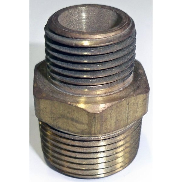 Yamada 683555 - 3/4 TO1/2IN.HEX Nipple Brass 2 In Brass