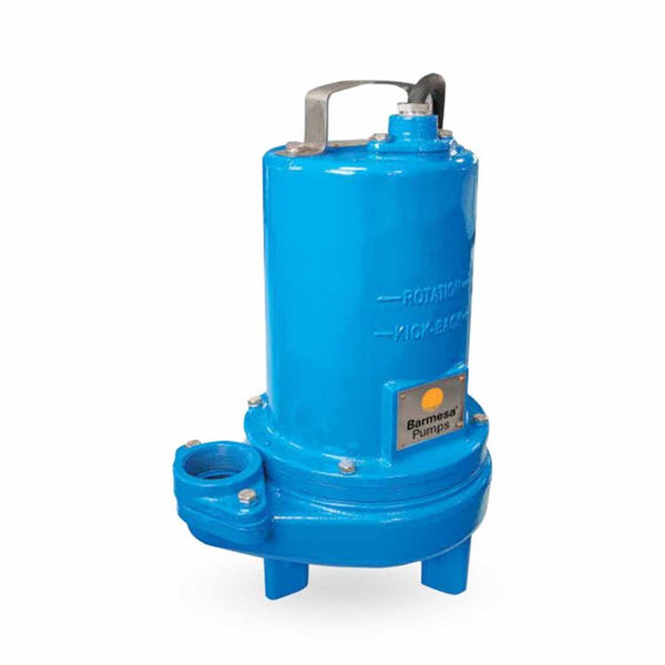 Barmesa 2BSE52SS Submersible Non-Clog Sewage Pump 0.5 HP 200/230V 1PH 30' Cord Manual | Single Phase | Cast Iron | Stainless Steel | Enclosure | 104°F | 40°C | Dewatering Use | Sump Use | Effluent Use