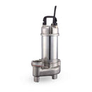 Barmesa 2BSV-051DS Submersible Stainless Vortex Sewage Pump 0.5 HP 115V 1 Phase 33' Cord Manual Single Phase Stainless Steel IP68 Rating Enclosure 104°F 40°C Sewage Use Dewatering Use Sump Use Effluent Use