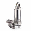 Barmesa 3BSV-503DS Submersible Stainless Vortex Sewage Pump 5.0 HP 230V 3 Phase 33' Cord Manual Stainless Steel IP68 Rating Enclosure 104°F 40°C Sewage Use Dewatering Use Sump Use Effluent Use