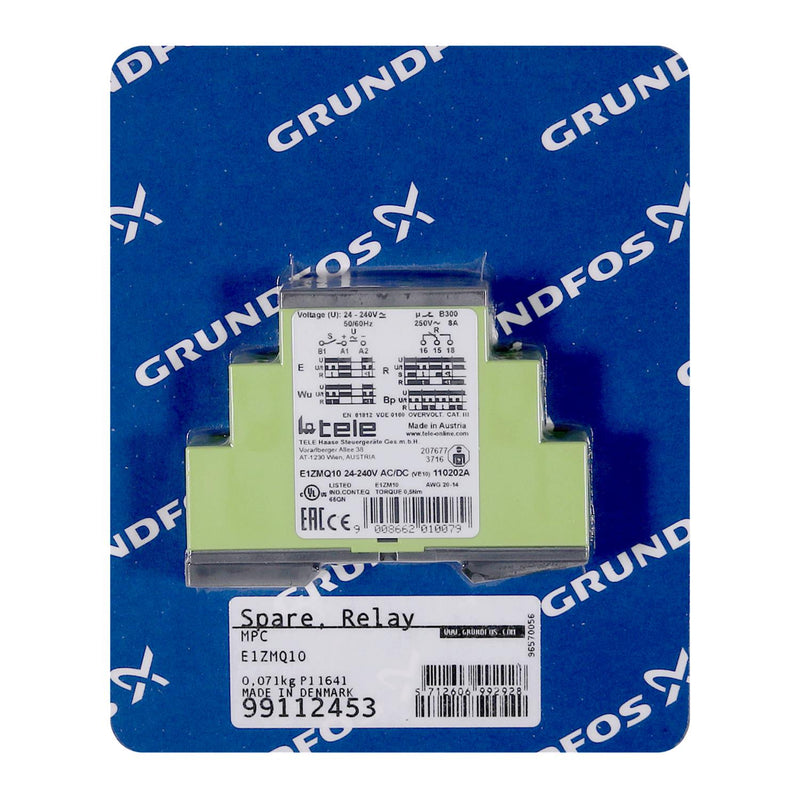 Grundfos 99112453 - Spare Relay E1ZMQ10 | Submersible | Borehole | Vertical | High Head
